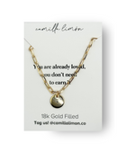 Hand Stamped Initials Disk Necklace