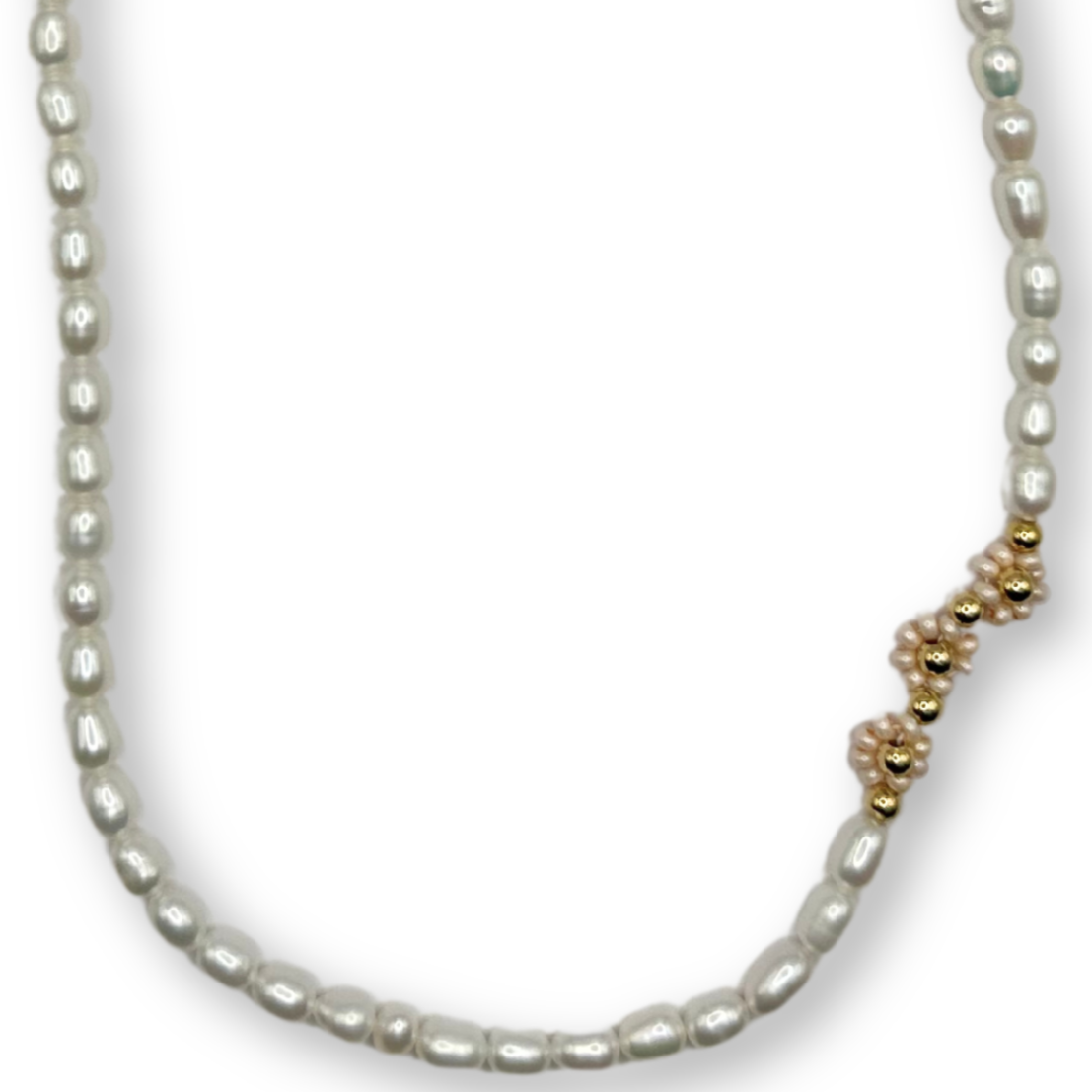 Ana Pearl Flower Necklace