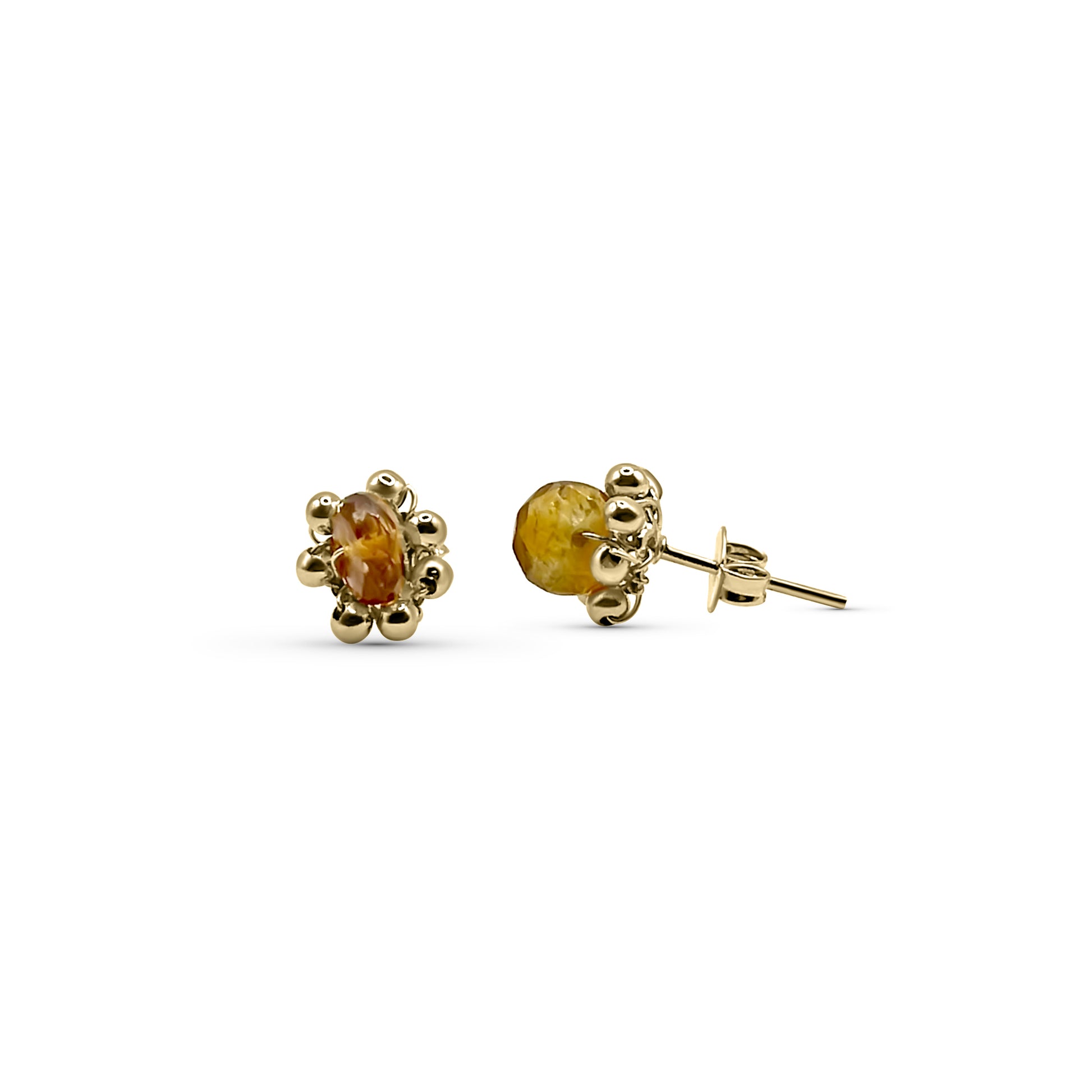 Bel Rondelle Stud Earrings