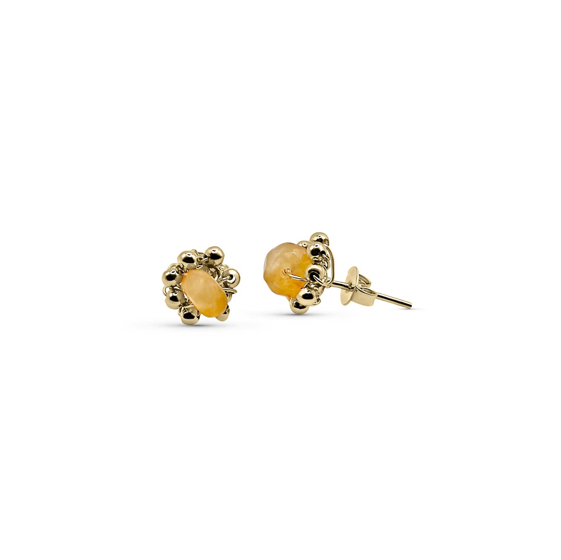 Bel Rondelle Stud Earrings