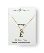Large Initial Charm Gold Necklace