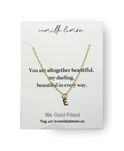 Tiny Initial Charm Gold Necklace