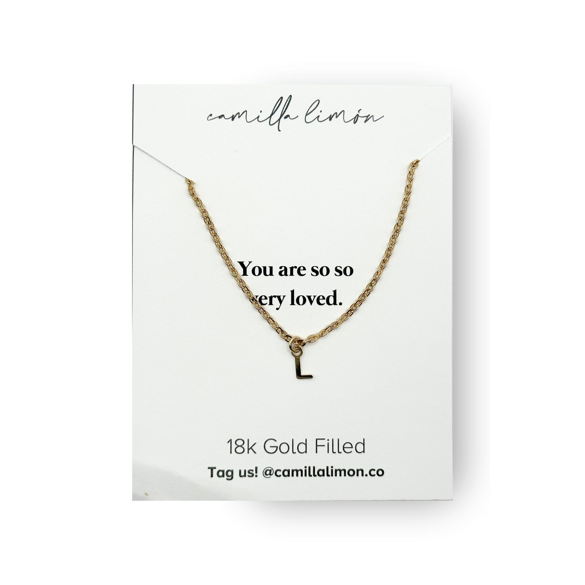 Tiny Initial Charm Gold Necklace