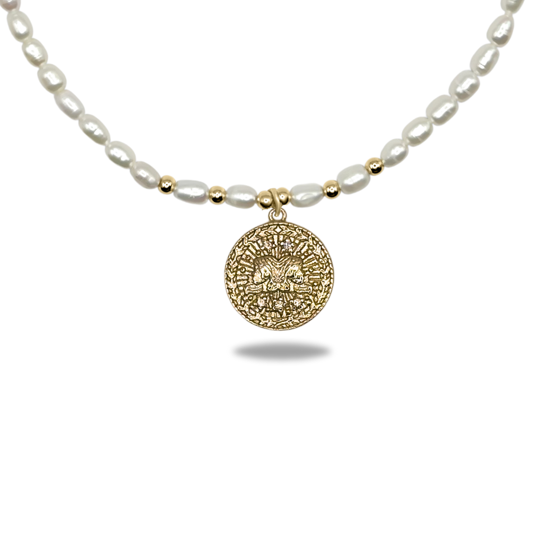 Zodiac Pearl Icon Necklace