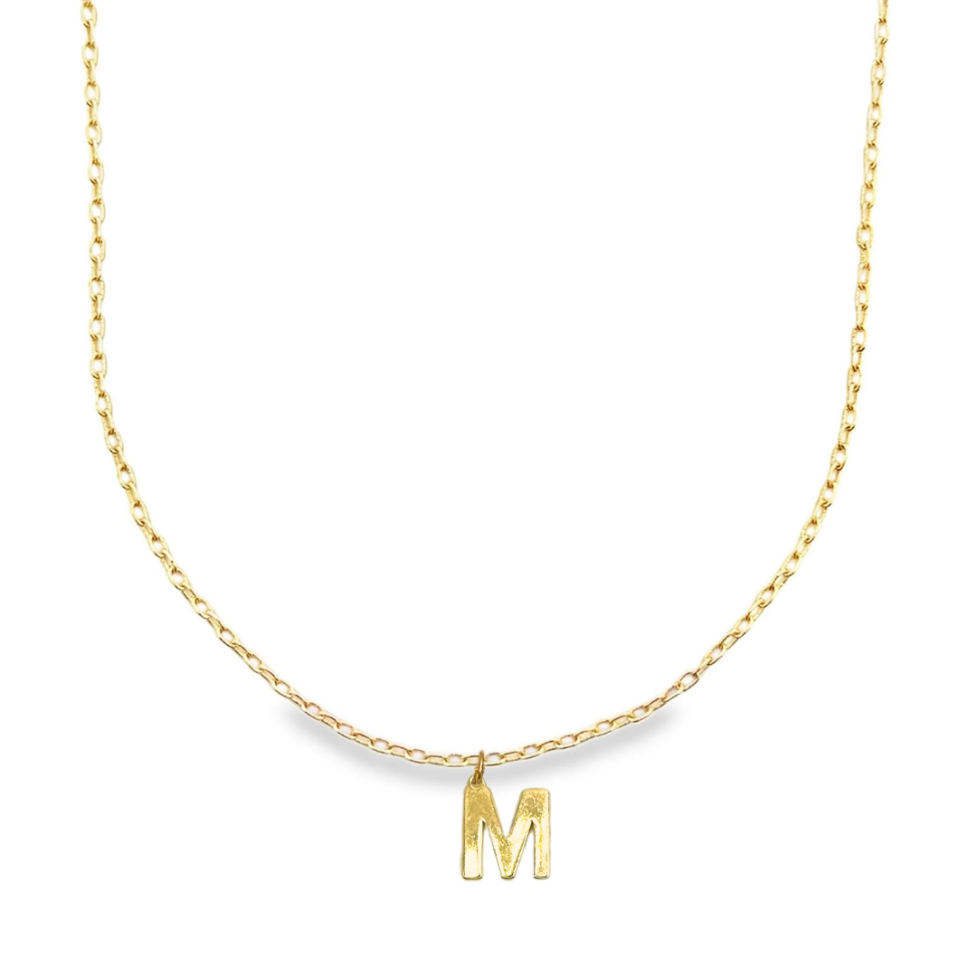 Large Initial Charm Necklace