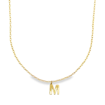 Large Initial Charm Necklace