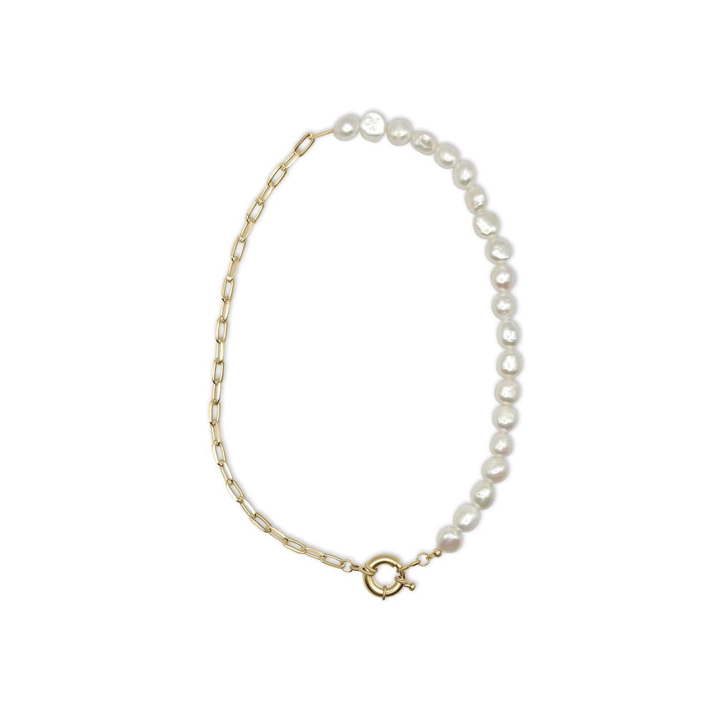 Half n' Half Freshwater Pearl Necklace