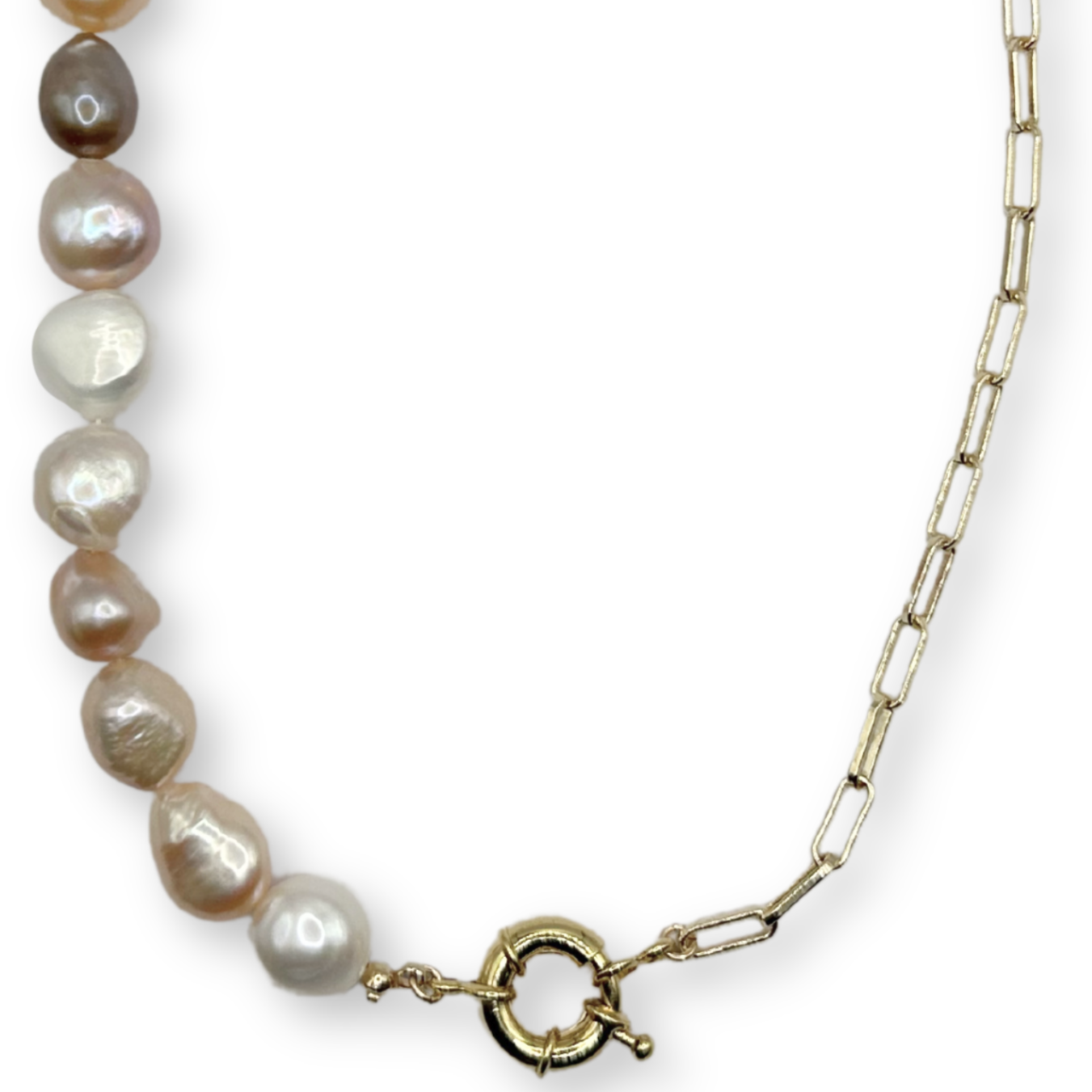 Half Chain Pearl Necklace