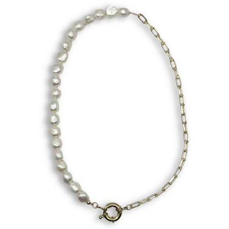 Half Chain Pearl Necklace