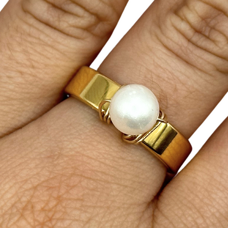 Alpha Pearl Ring