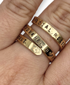 Affirmation Hand Stamped Ring