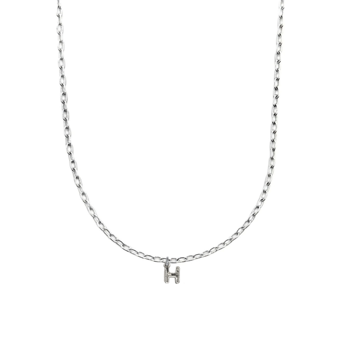 Tiny Initial Charm Necklace