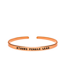 ‘Strong female lead’ empowering women and female strength quote bracelet 