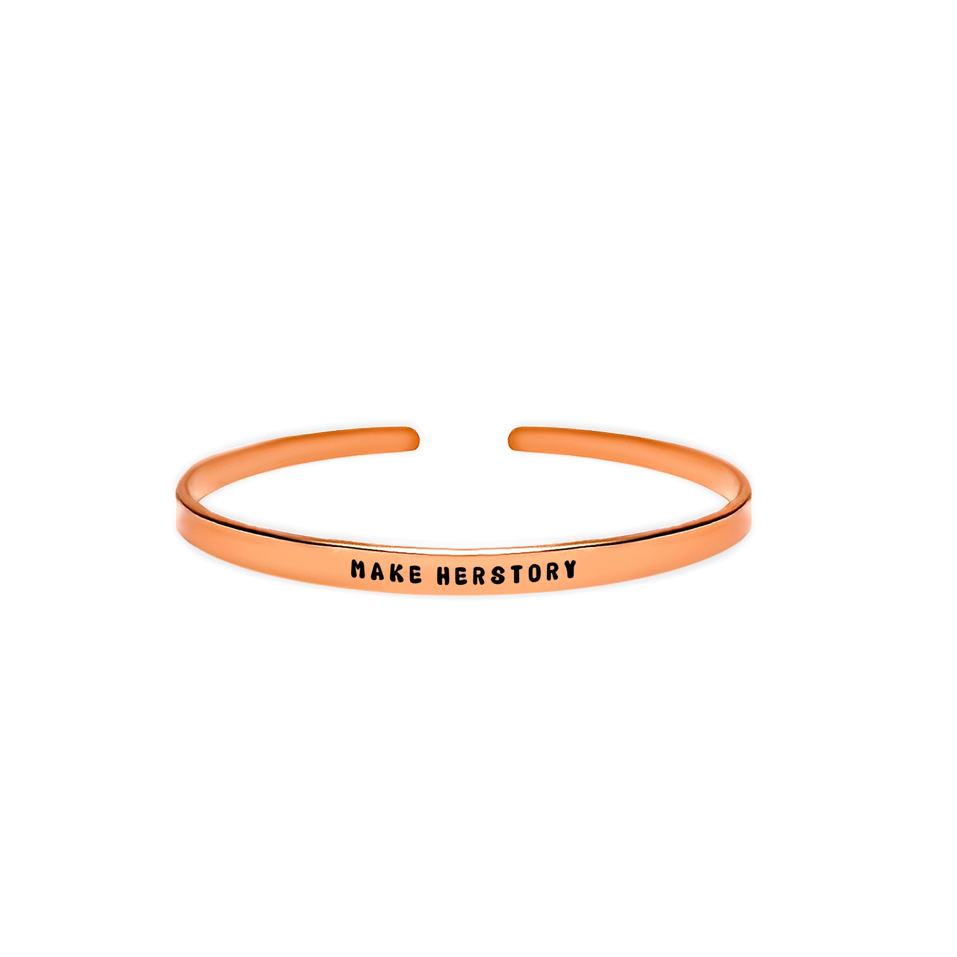 ‘Make herstory’ successful women making history quote cuff bracelet