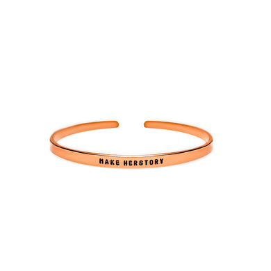 ‘Make herstory’ successful women making history quote cuff bracelet