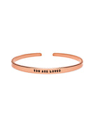 ‘You are loved’ sentimental quote for self-love and mental health bracelet