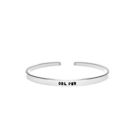 ‘GRL PWR’ women empowering quote USA handmade bracelet 