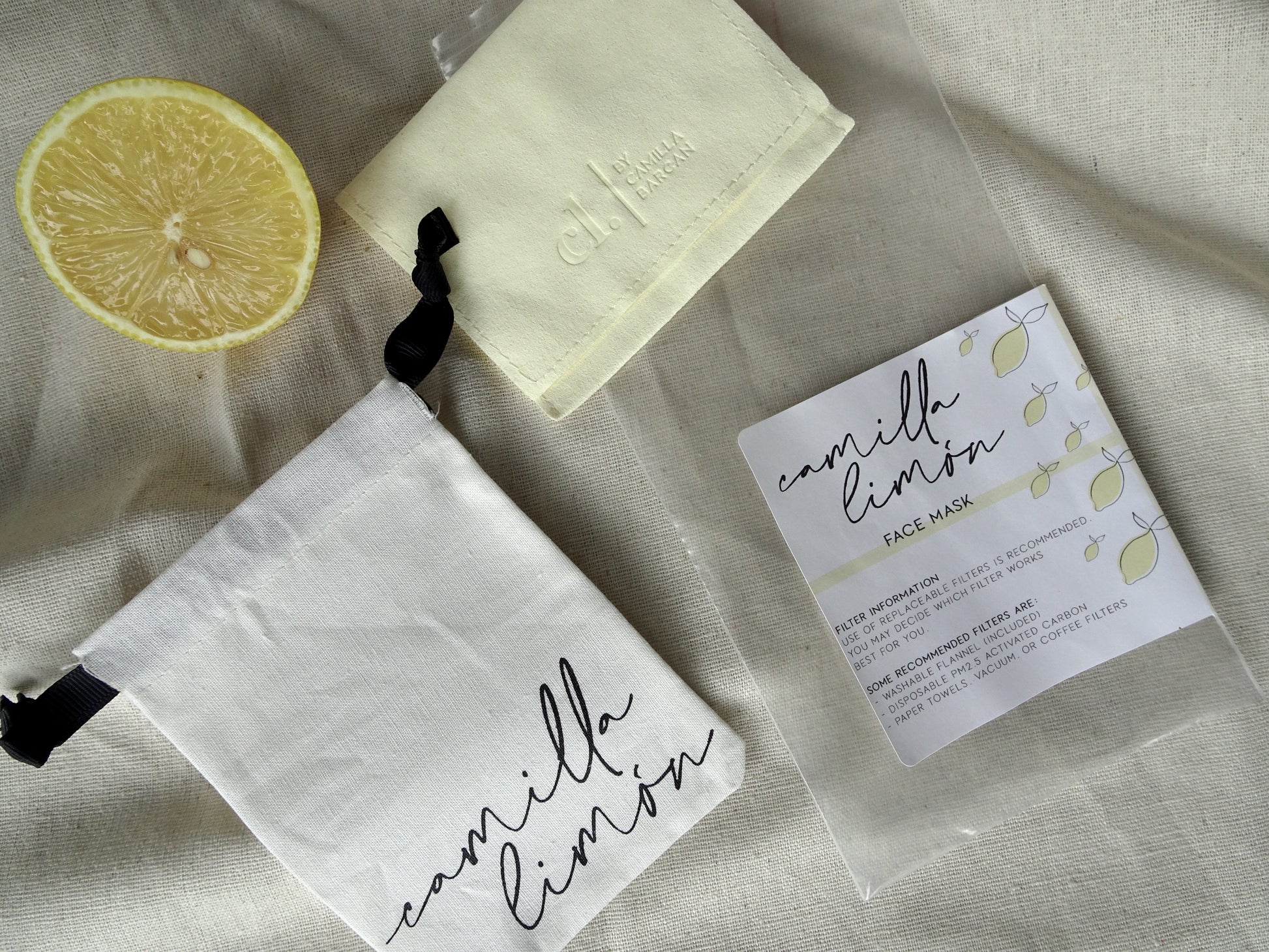 lemon yellow aesthetic small business packaging