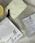 small business packaging aesthetic, yellow, lemons